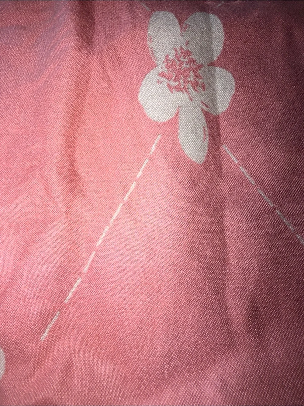 Pink Floral Soft Pink Scarf